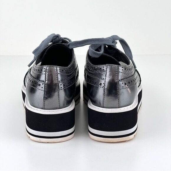 Anthropologie Silent D Metallic Platform Oxfords - Silver - Picture 7 of 9
